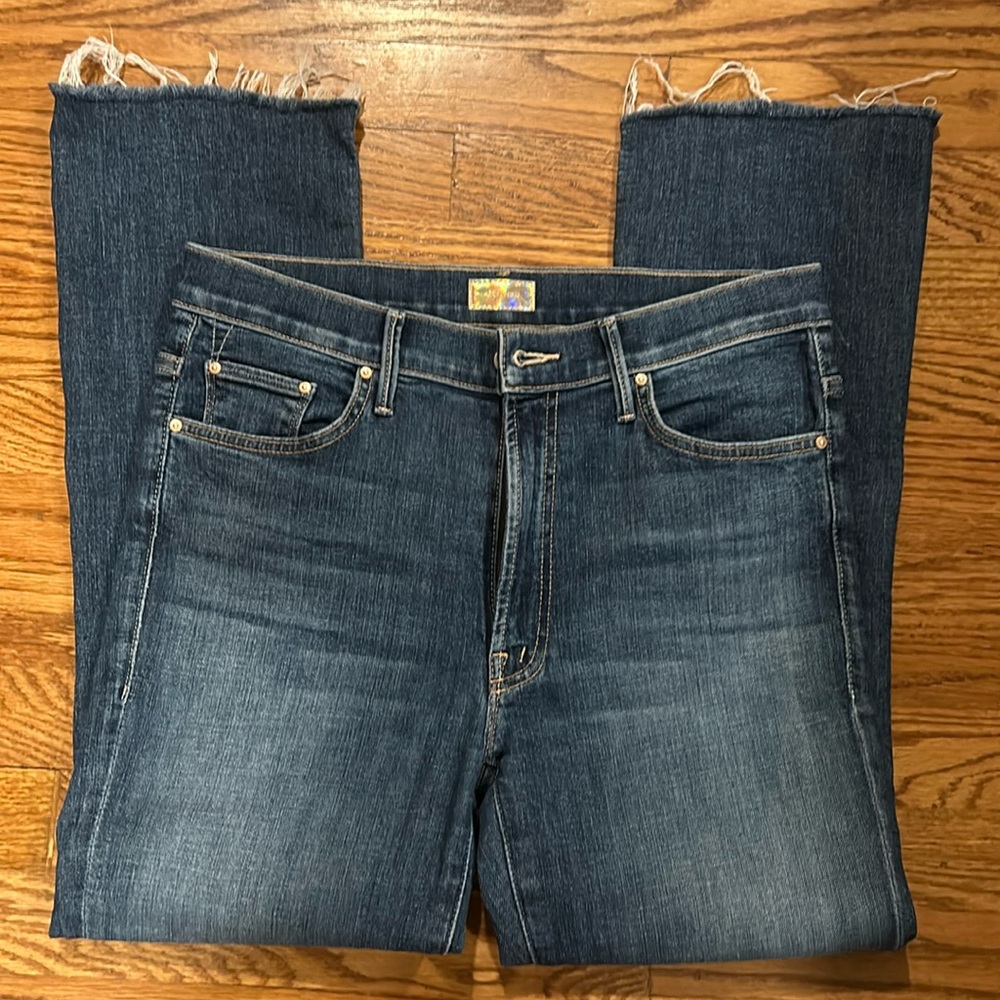 Mother The Insider Crop Step Fray Jean
